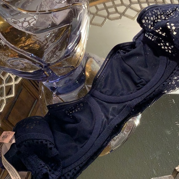 Victoria Secret Bralette S/P Lace Navy New #E11 - Picture 4 of 8